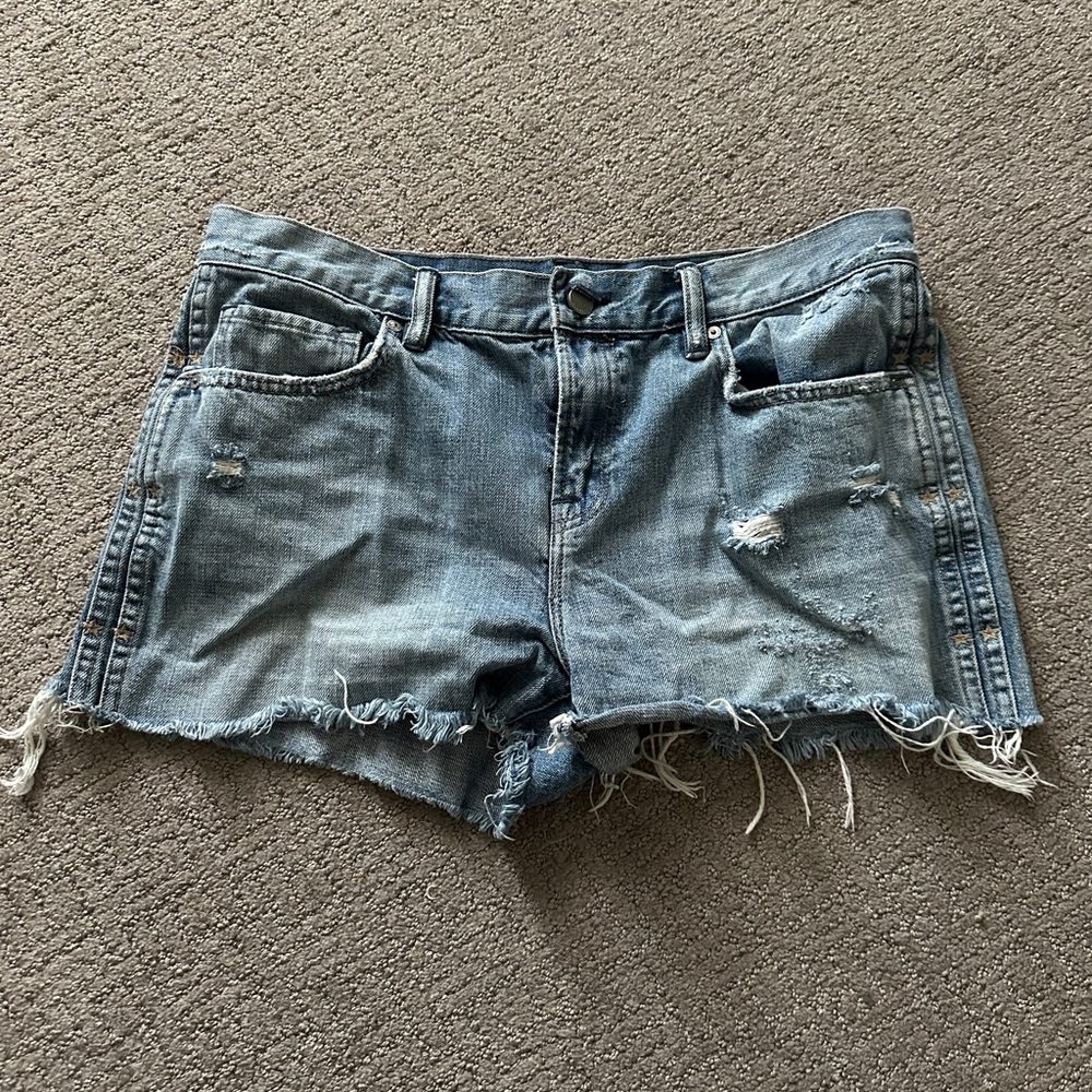 all saints denim shorts